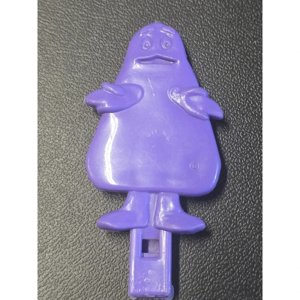 1981 McDonald's Grimace Plastic Purple Toy Whistle Character Vintage Happy Meal
